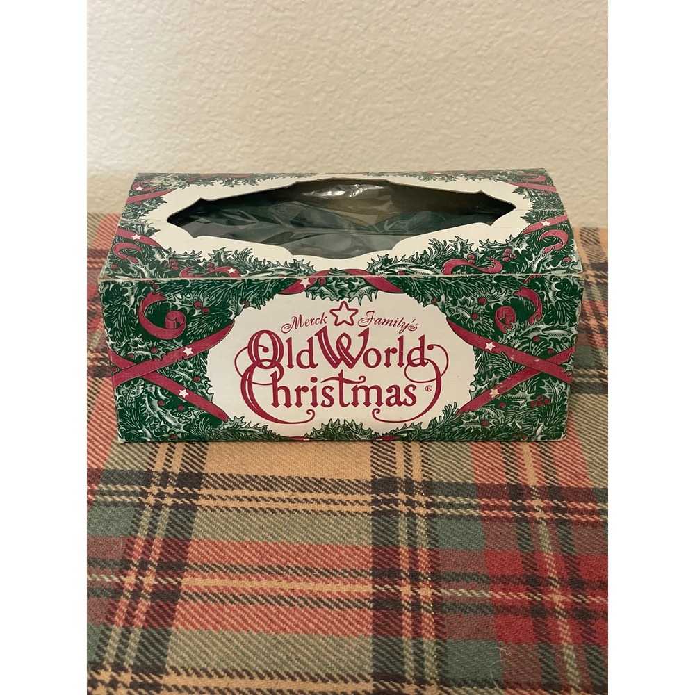 Old World Christmas Champagne Ornament OS Green Excellent 2000 Fin De Siecle